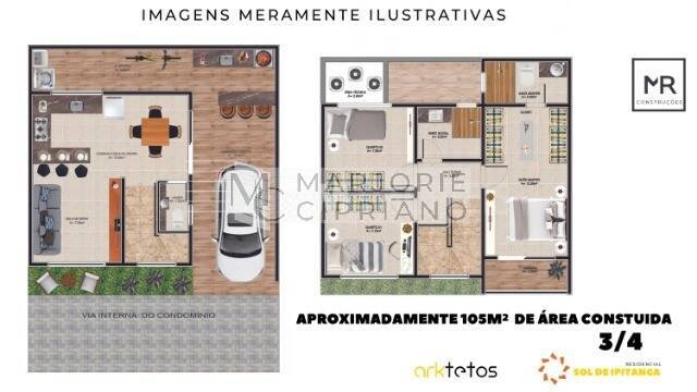 Casa de Condomínio, 3 quartos - Foto 2