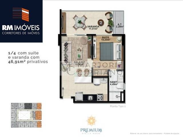 Apartamento, 1 quarto, 46 m² - Foto 7
